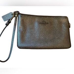 Coach Metallic Leather Wristlet